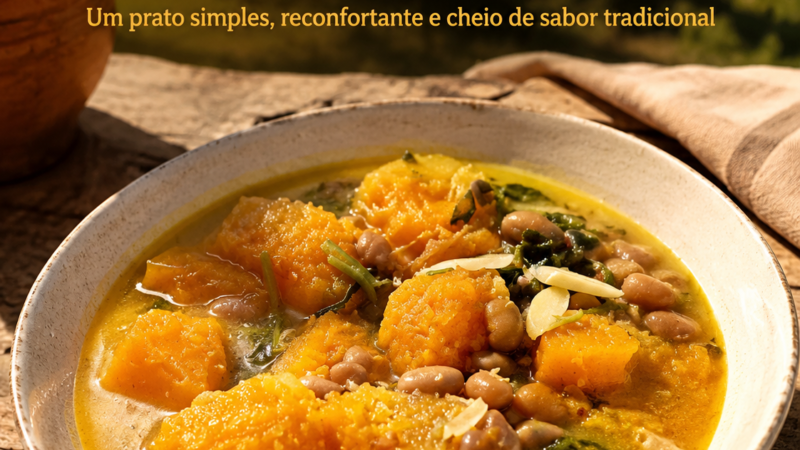 Abóbora com feijão à moda do Alentejo