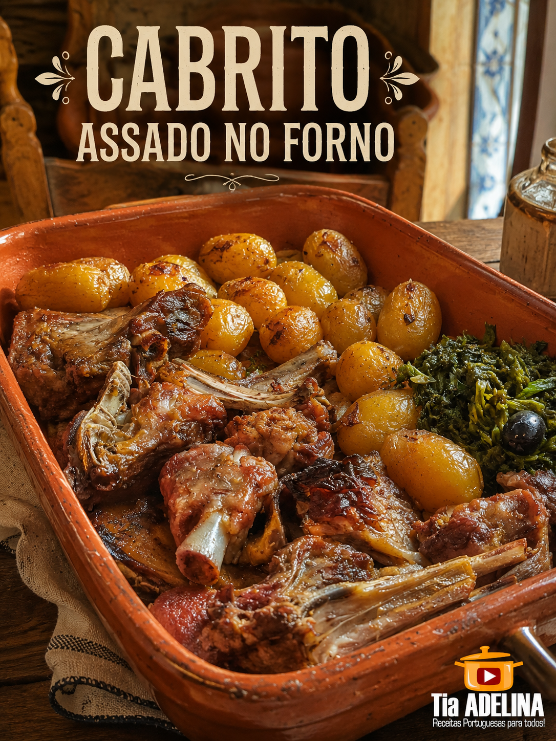 CABRITO ASSADO NO FORNO