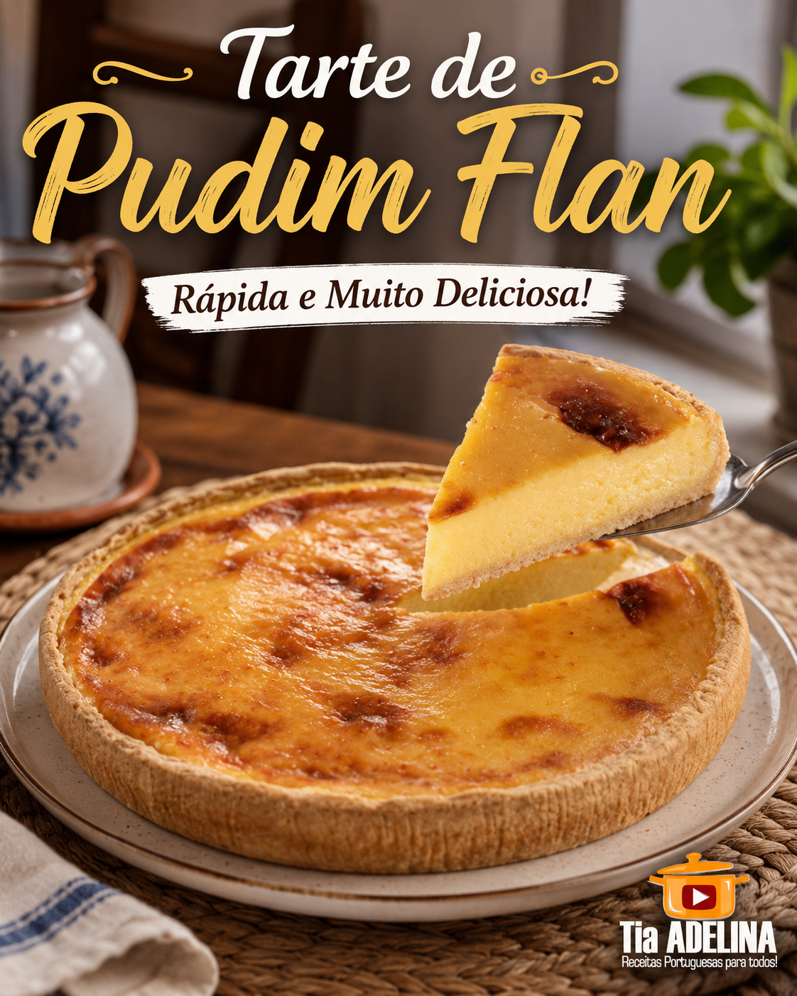 Tarte de Pudim Flan – Rapida e Muito deliciosa!