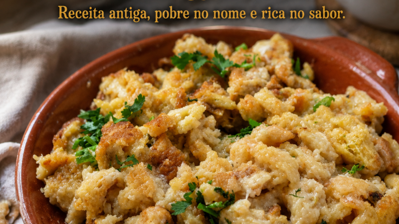 Migas Gatas de Bacalhau à Alentejana