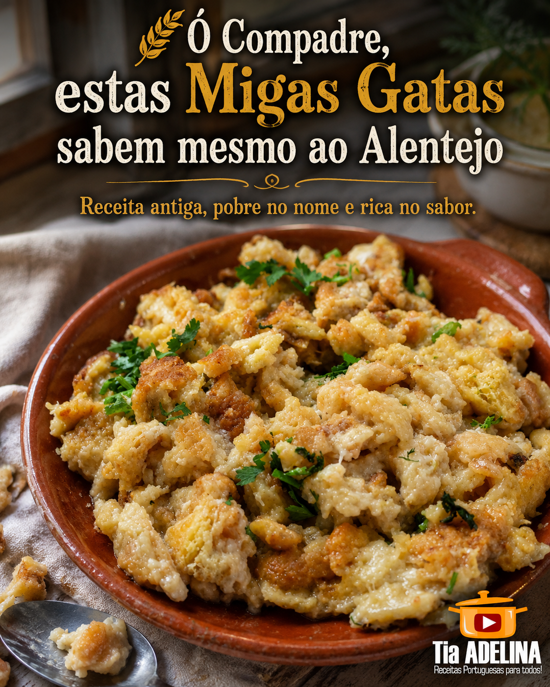 Migas Gatas de Bacalhau à Alentejana