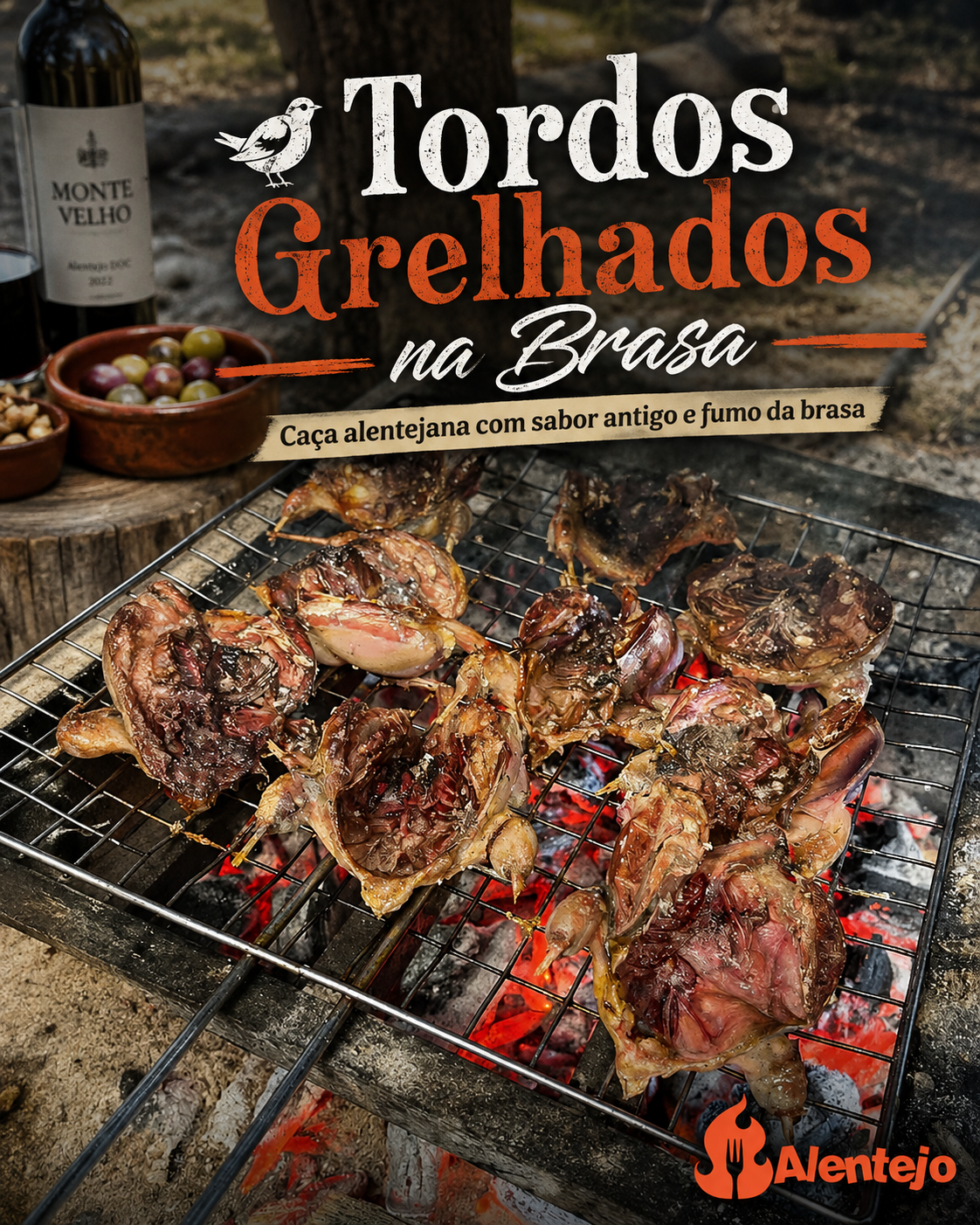Tordos Grelhados na Brasa