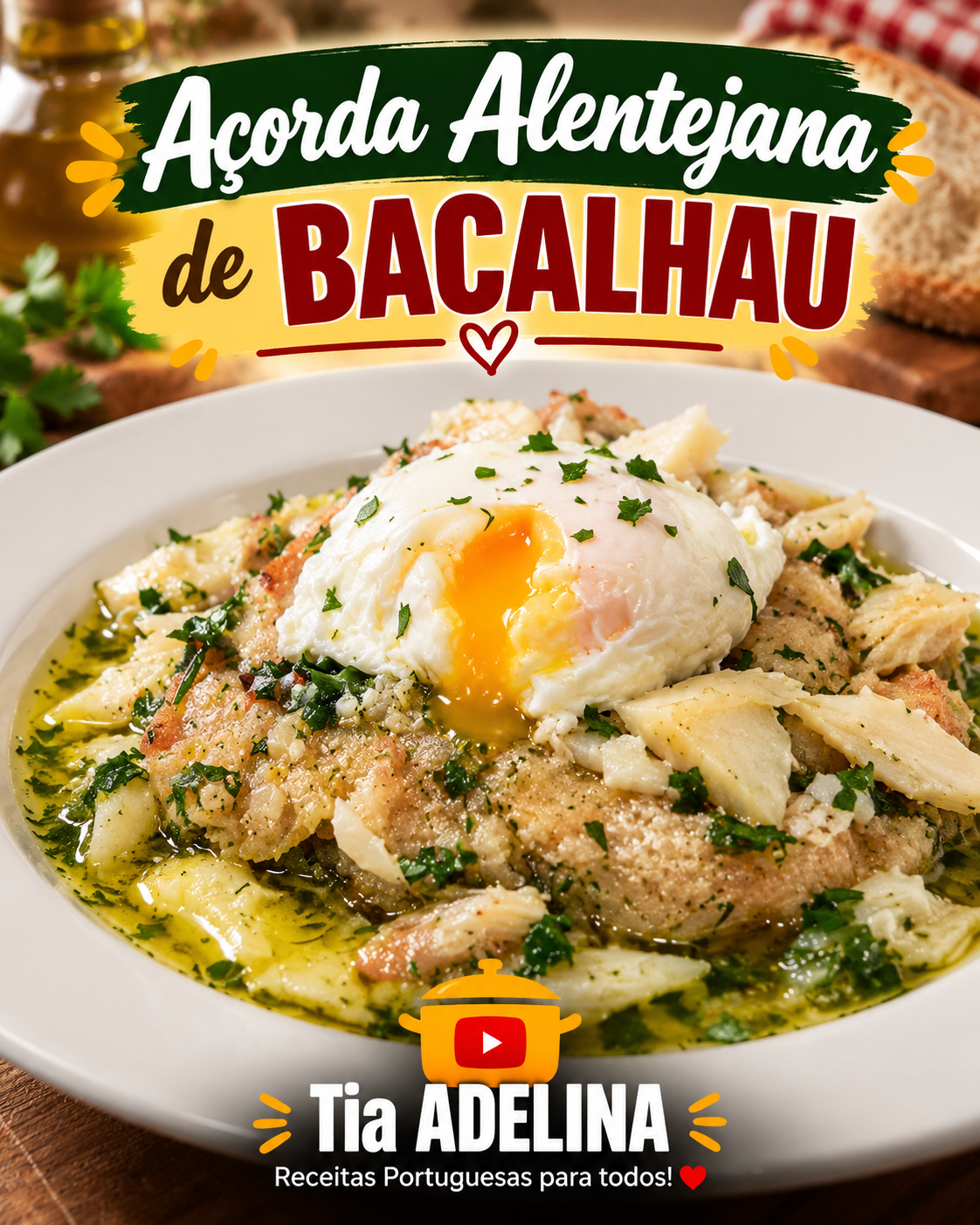 Açorda alentejana de bacalhau
