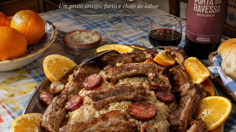 Migas com Entrecosto à Alentejana