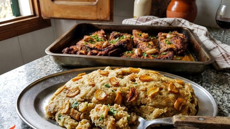 Migas com Carne Frita