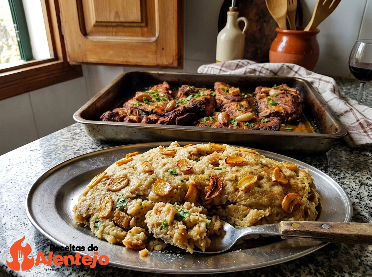 Migas com Carne Frita