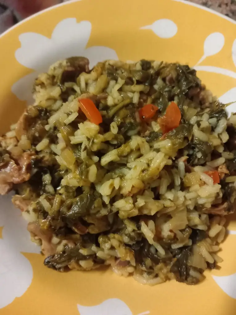 Arroz de Moelas e Espinafres