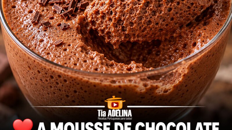 A mousse de chocolate que demora apenas 12 minutos a fazer