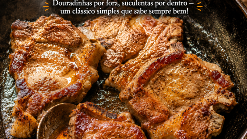 Costeletas de Porco na Frigideira