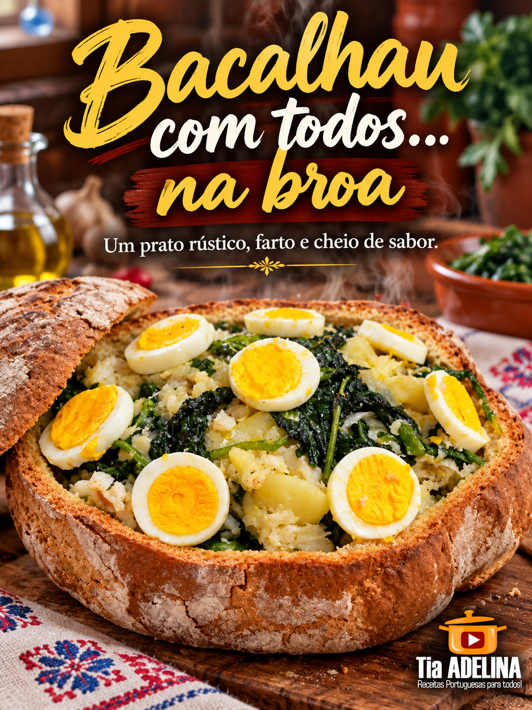 Bacalhau com todos… na broa