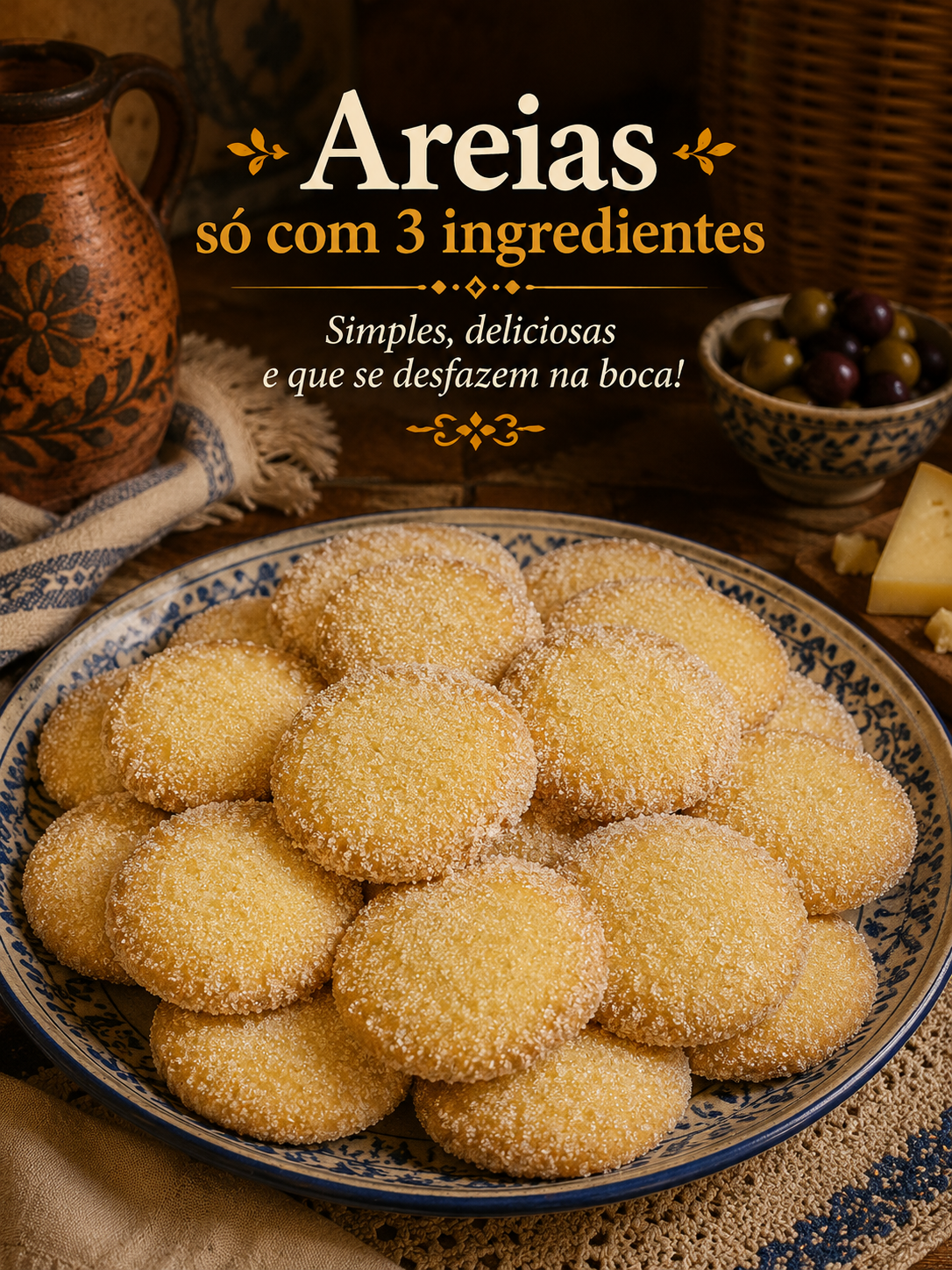 Areias só com 3 ingredientes
