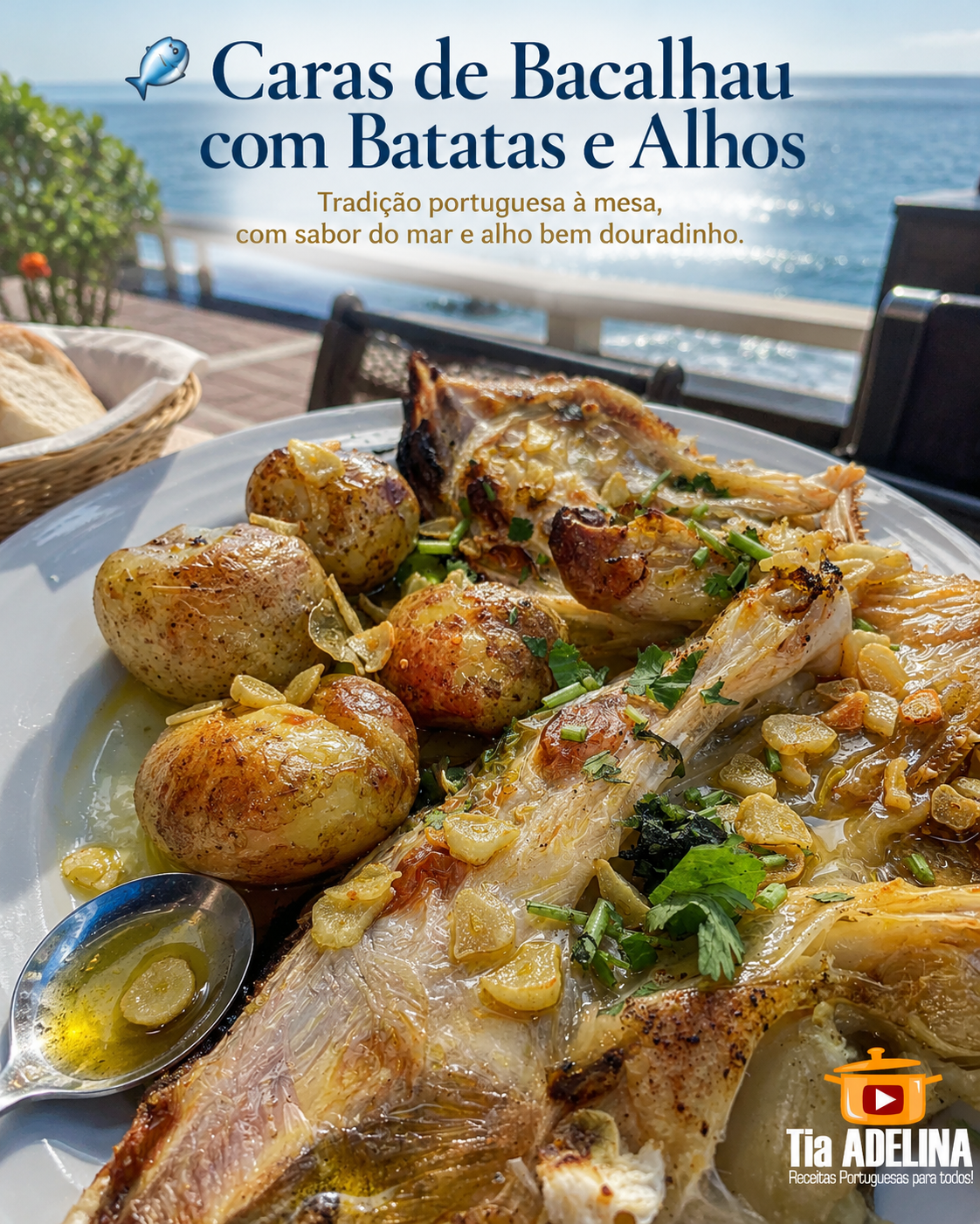 Caras de Bacalhau com Batatas e Alhos
