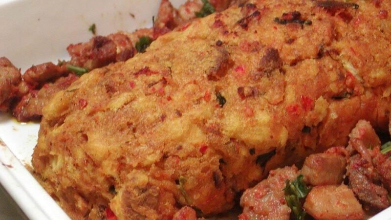 Migas Carne de Porco que são uma delícia