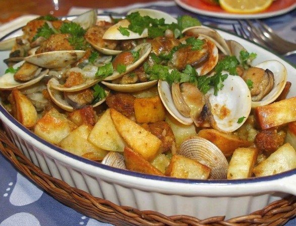 Amêijoas à Alentejana com Frango (ou Peixe) 
