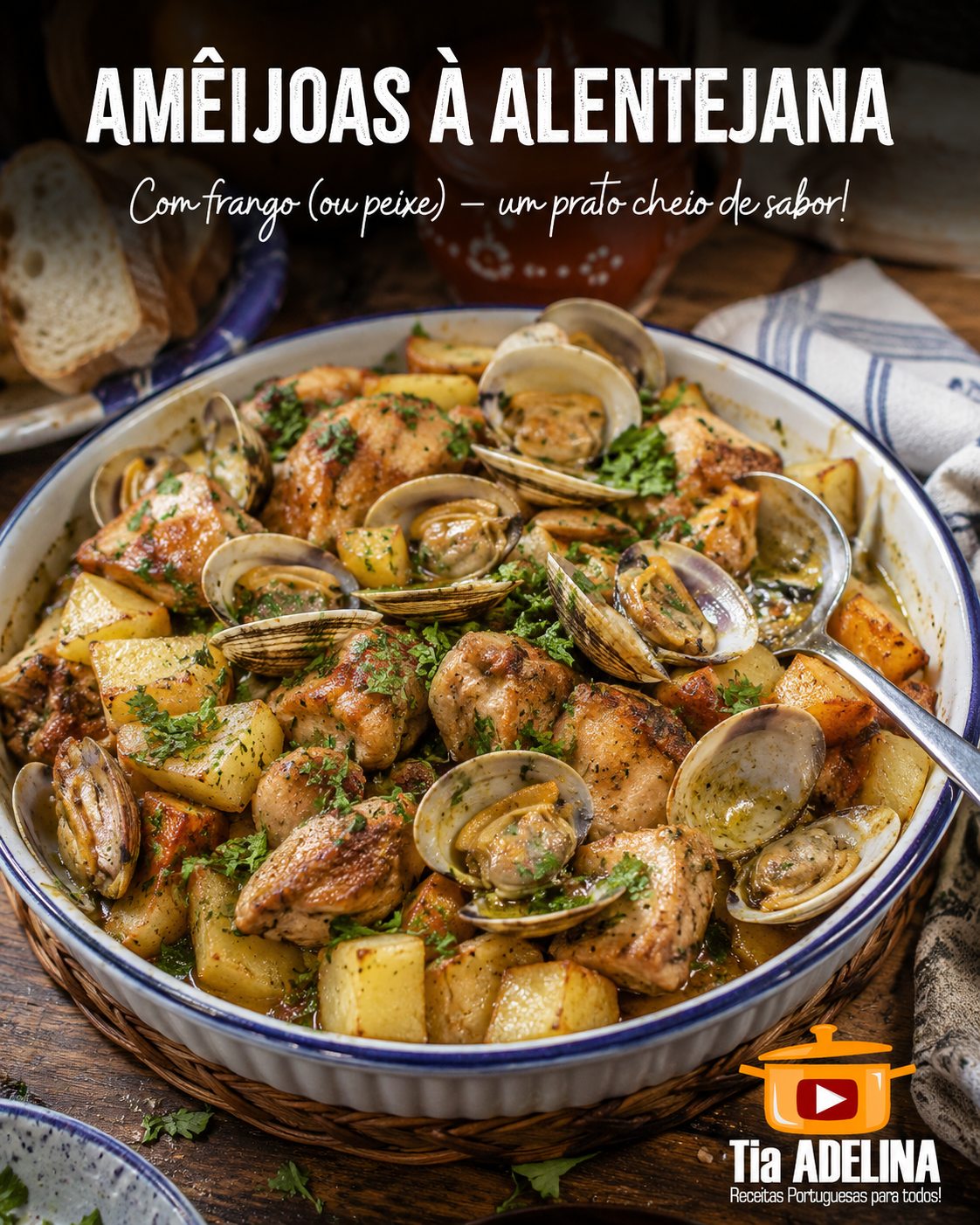Amêijoas à Alentejana com Frango (ou Peixe) 
