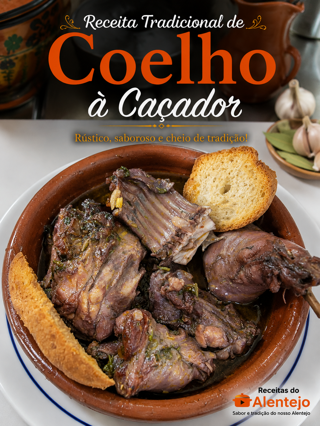 Receita Tradicional de Coelho à Caçador