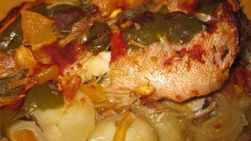 PEIXE VERMELHO no forno com GENGIBRE