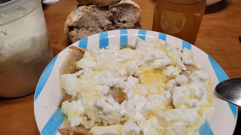 Sopas de almece com mel