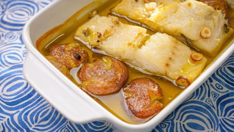 Bacalhau com batata a murro