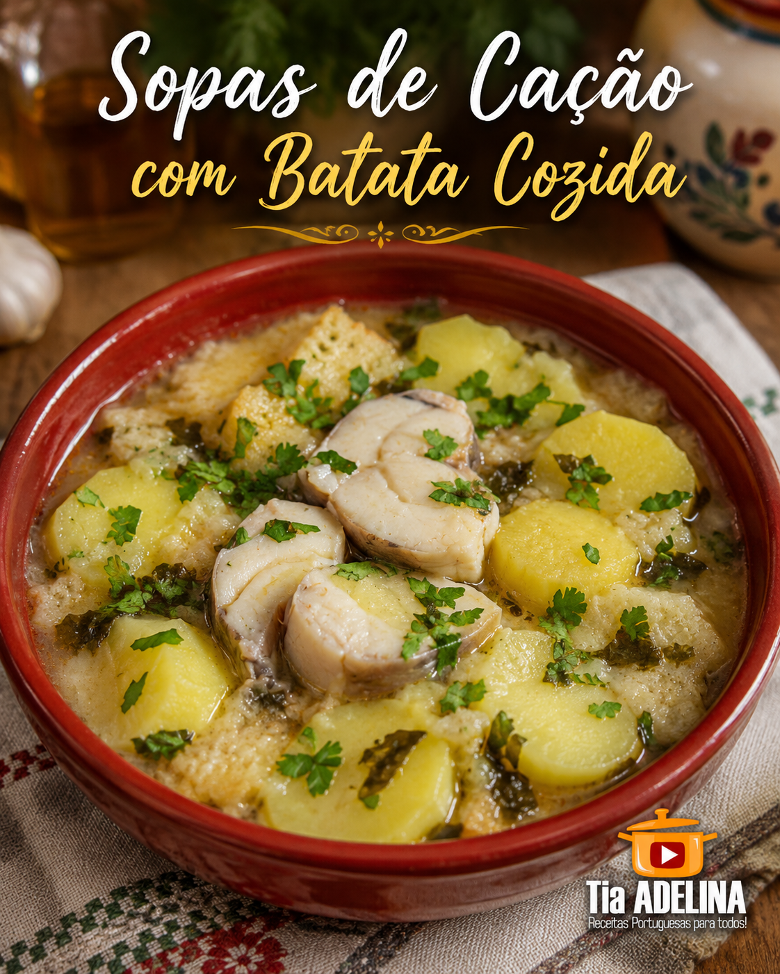 Sopas de Cação com Batata Cozida