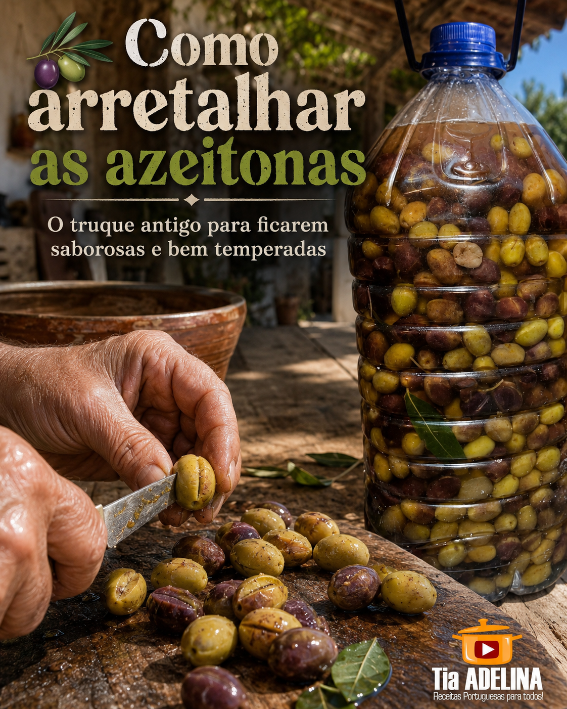 Como arretalhar as azeitonas