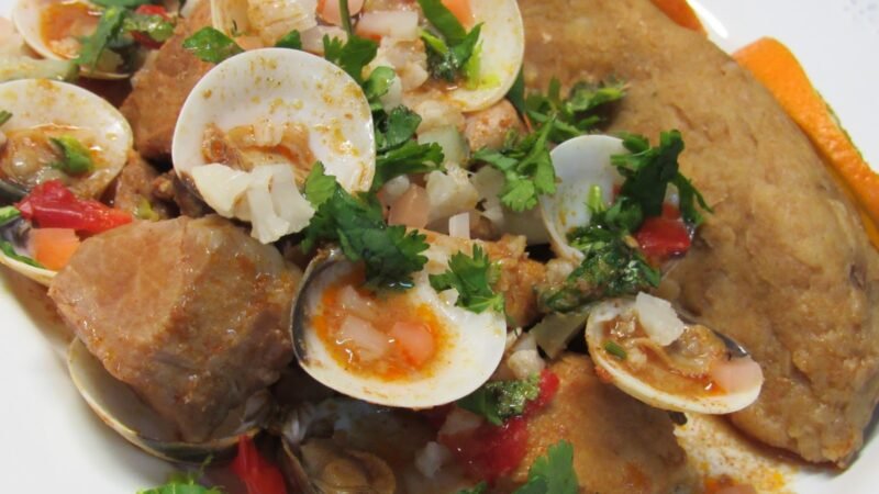 Carne de Porco à Alentejana com Migas