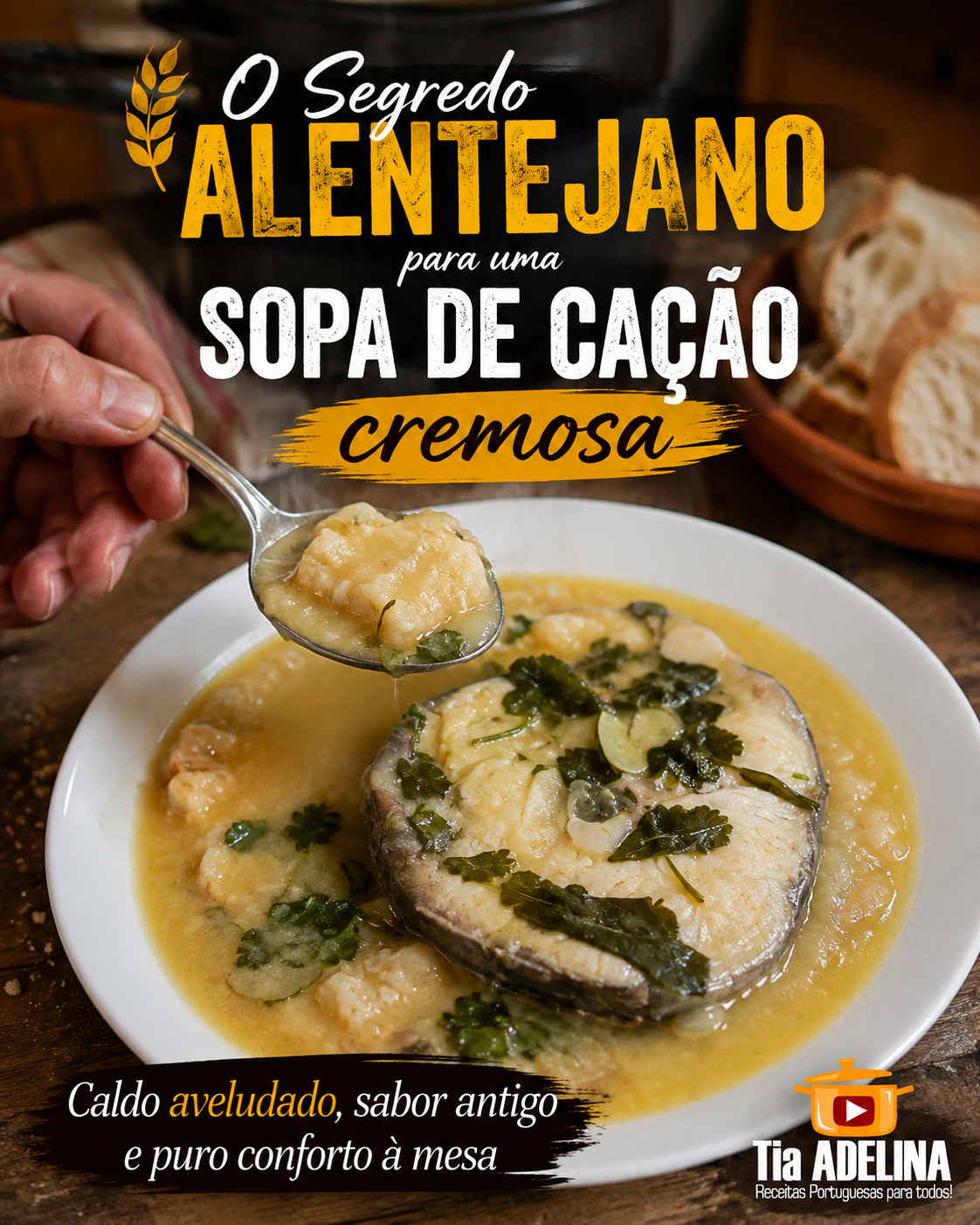 O segredo Alentejano para engrossar o caldo da sopa de cação