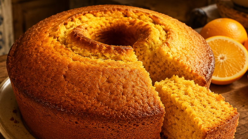 Bolo de laranja e cenoura