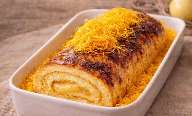 Torta Conventual com Creme Queimado e Fios de Ovos