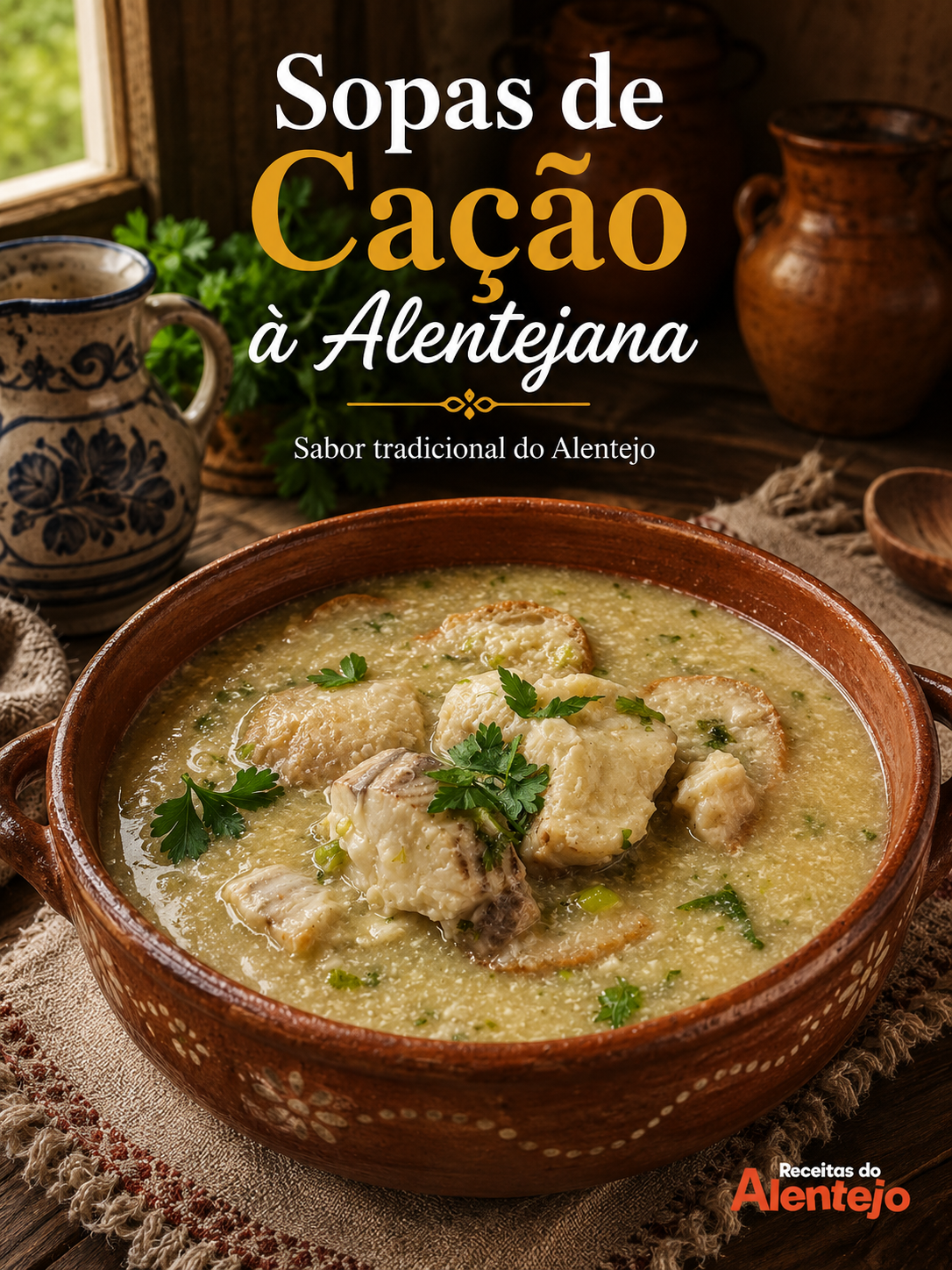 Receita de Sopas de Cação à Alentejana
