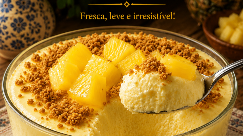Mousse de Ananás Super Cremosa