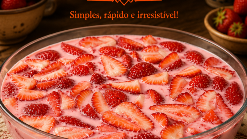 Doce de Morangos com apenas 3 Ingredientes