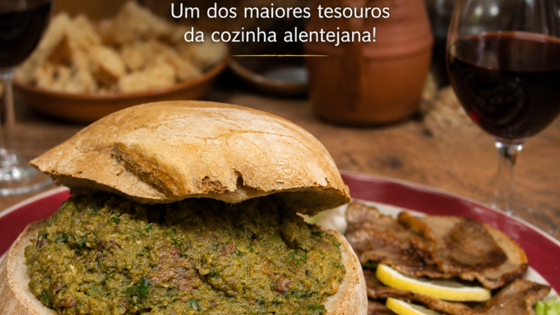 Migas de Espargos no Pão Alentejano