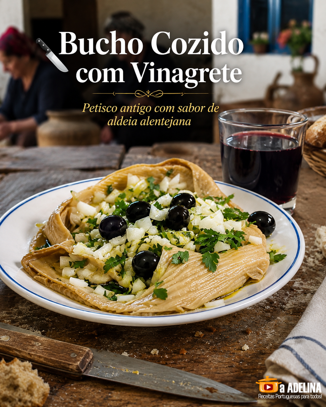 Bucho cozido com Vinagrete