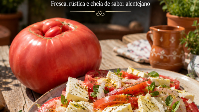 Salada de Tomate Gigante com Queijo de Ovelha