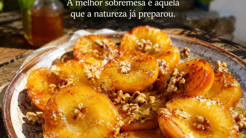 Pêssegos Frescos com Mel