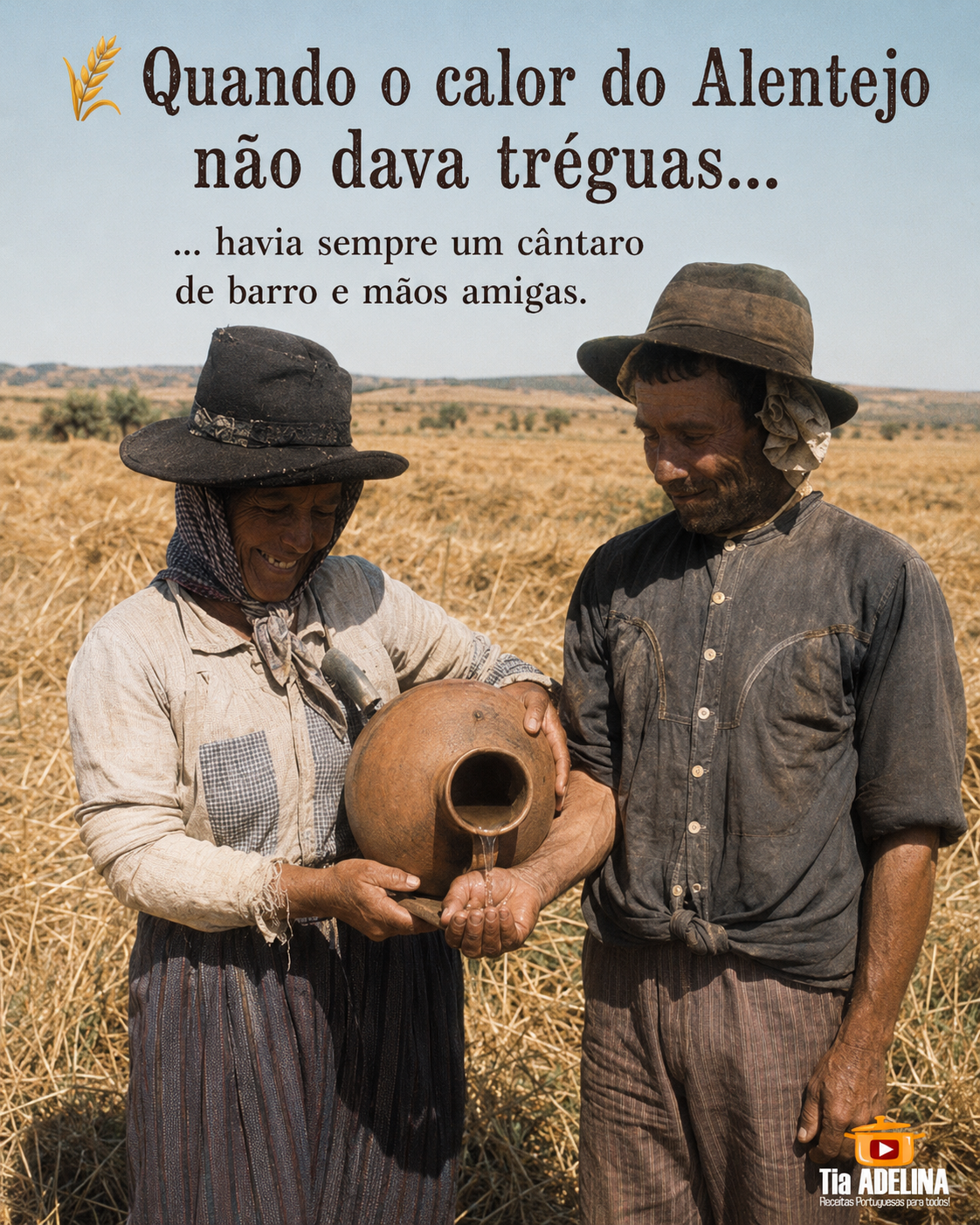 Quando o calor do Alentejo não dava tréguas… havia sempre um cântaro de barro e mãos amigas!