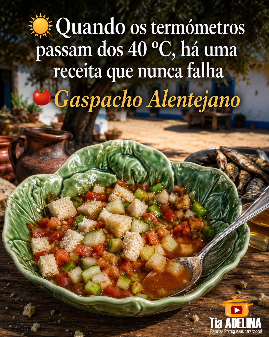 Gaspacho Alentejano para quando os termómetros passam dos 40 ºC