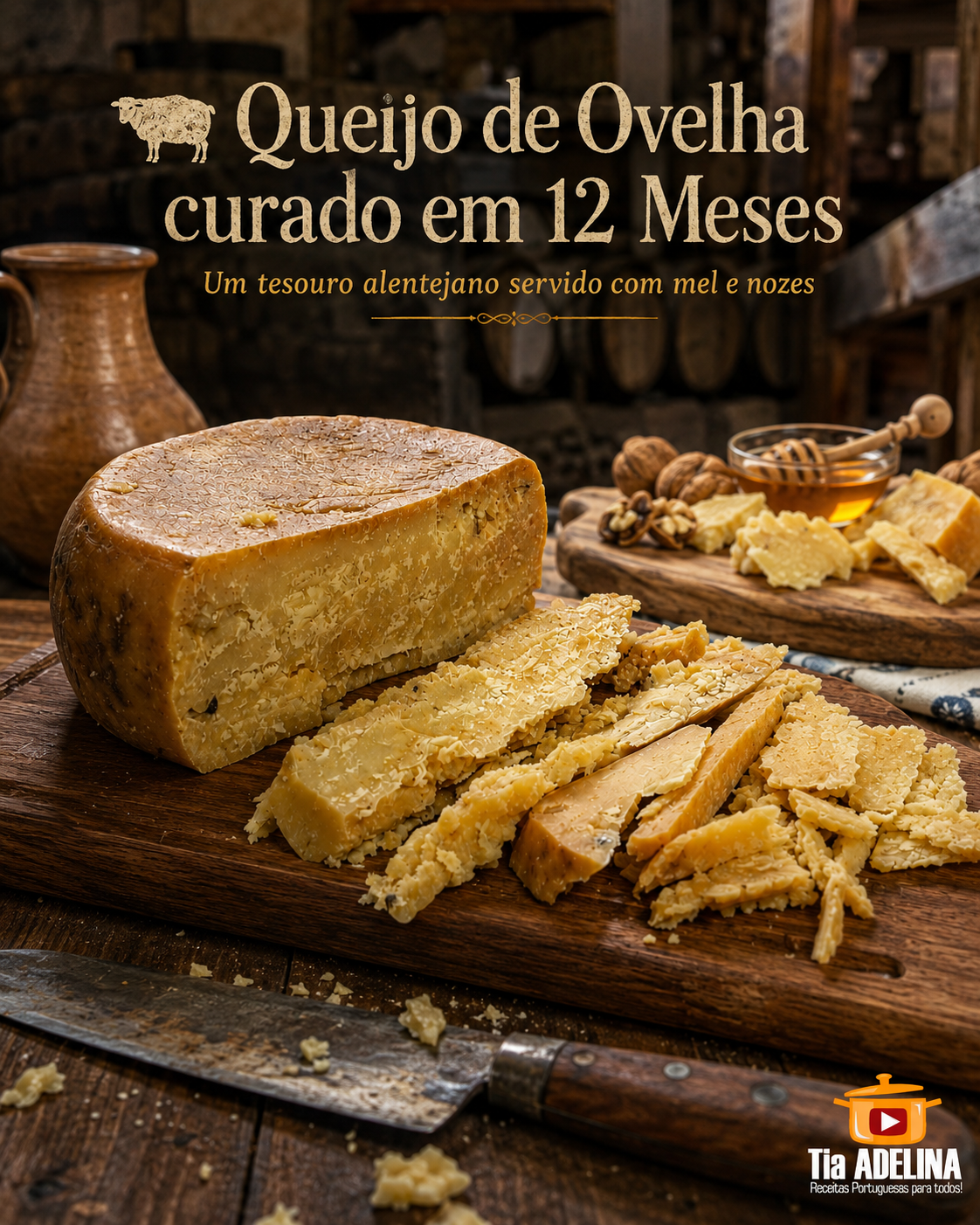 Queijo de Ovelha curado em 12 Meses