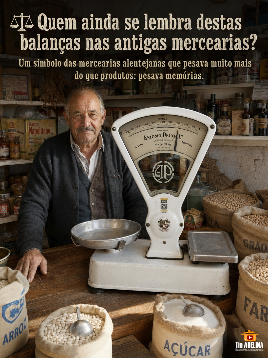 A Balança da Mercearia. Quando cada grama tinha de estar certa