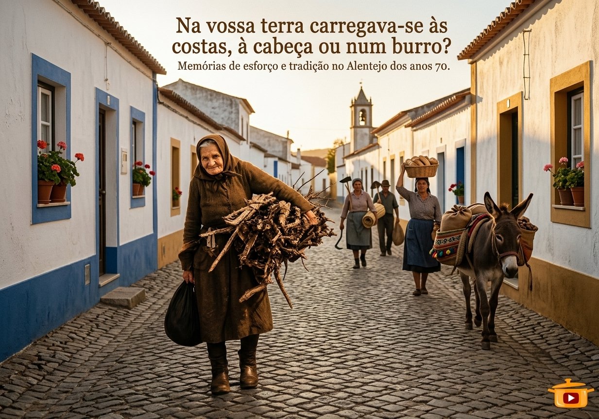 Na vossa terra carregava-se às costas, à cabeça ou num burro?