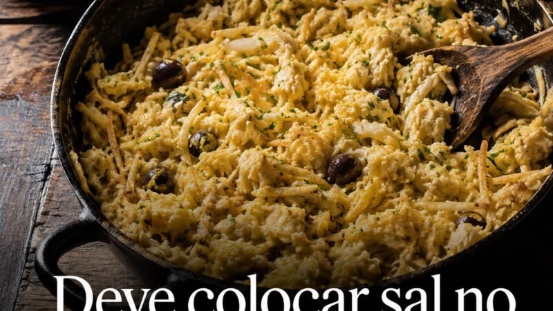 BACALHAU À BRÁS CREMOSO — NÃO TENHA PRESSA COM O SAL
