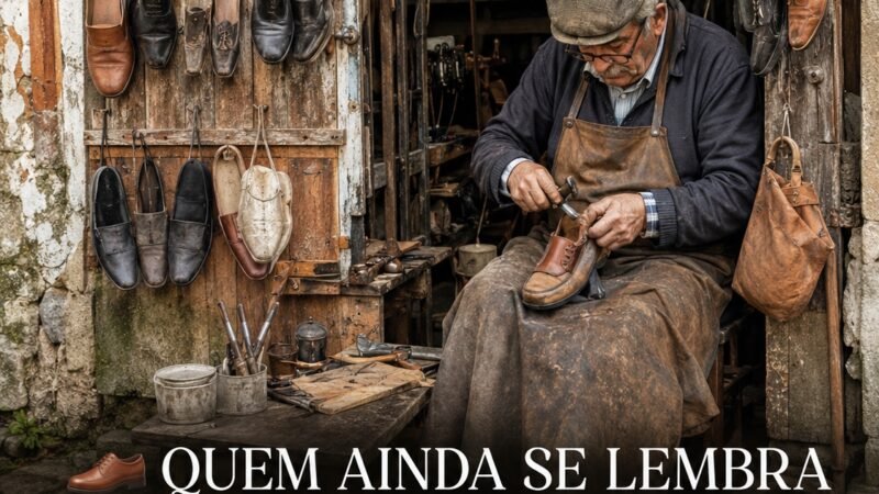 Sapateiros de antigamente. Quando uns sapatos duravam quase uma vida