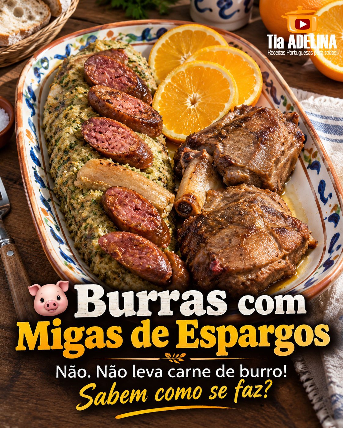 BURRAS COM MIGAS DE ESPARGOS